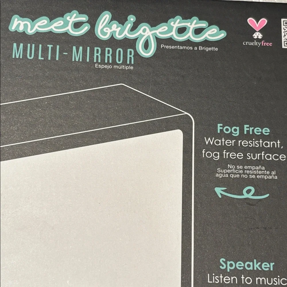 Love + Ellie Shower Multi-Mirror with Bluetooth NWT